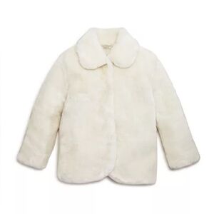 Kate Spade,  Faux Fur Kids Jacket in white